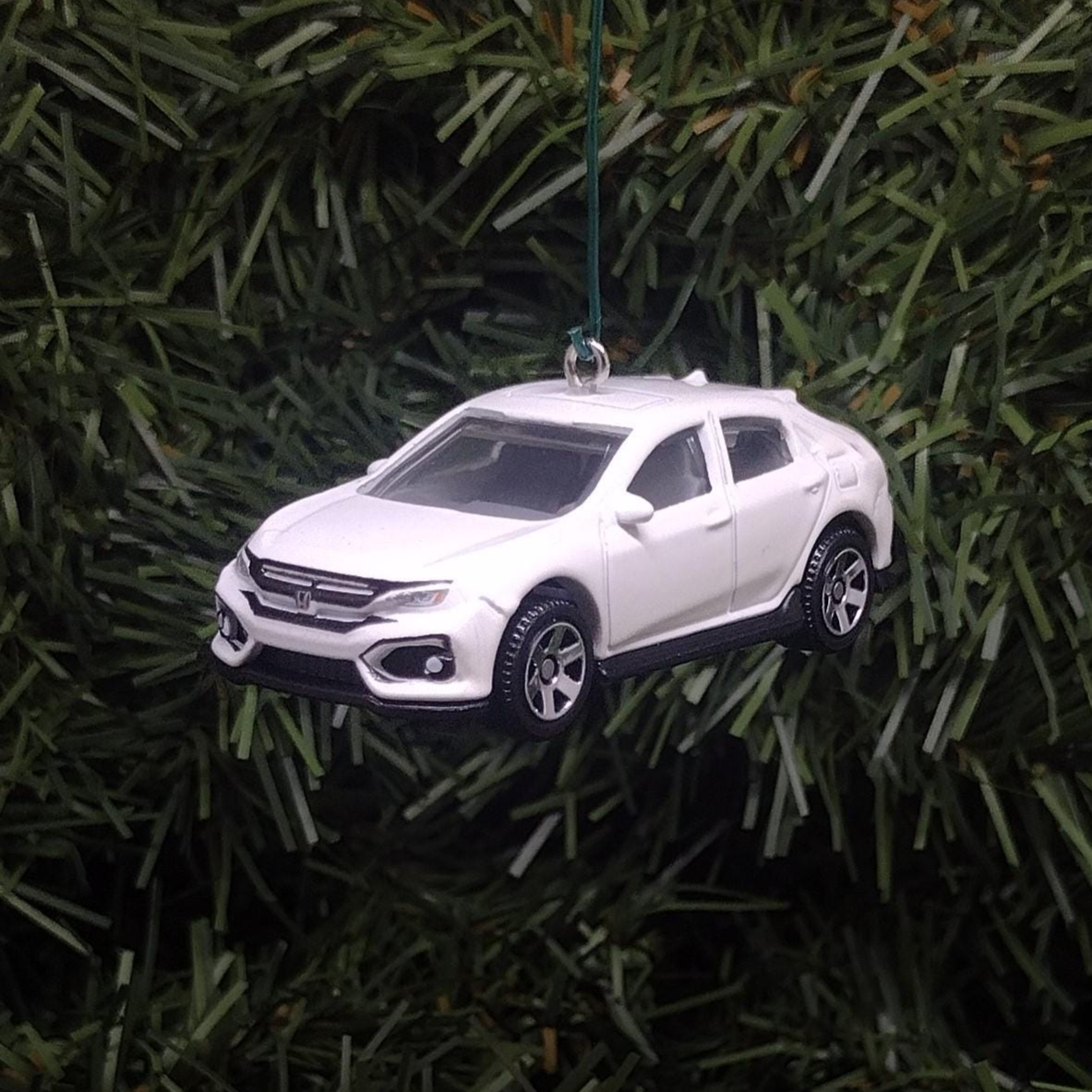 HONDA CIVIC Christmas ornament 2017 Hatchback Unique gift idea Xmas tree decoration 2016-2021 models White