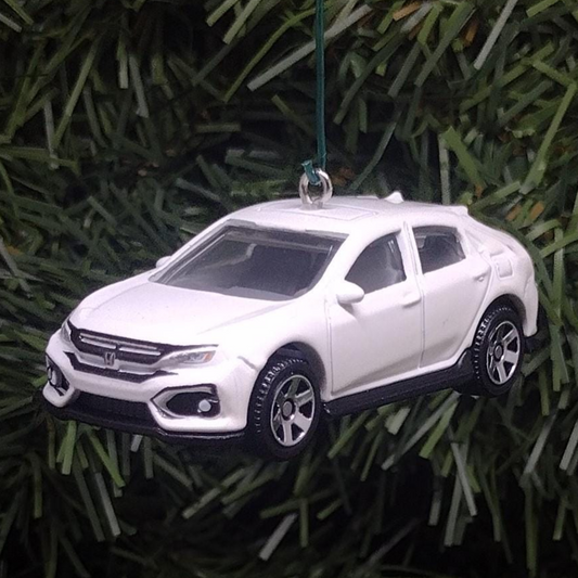 HONDA CIVIC Christmas Ornament 2017 Hatchback Unique Gift 2016-2021 White Black
