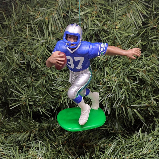 Seattle Seahawks Ornament Christmas Gift Idea Shaun Alexander Unique Xmas Tree Decoration NFL Football Figure