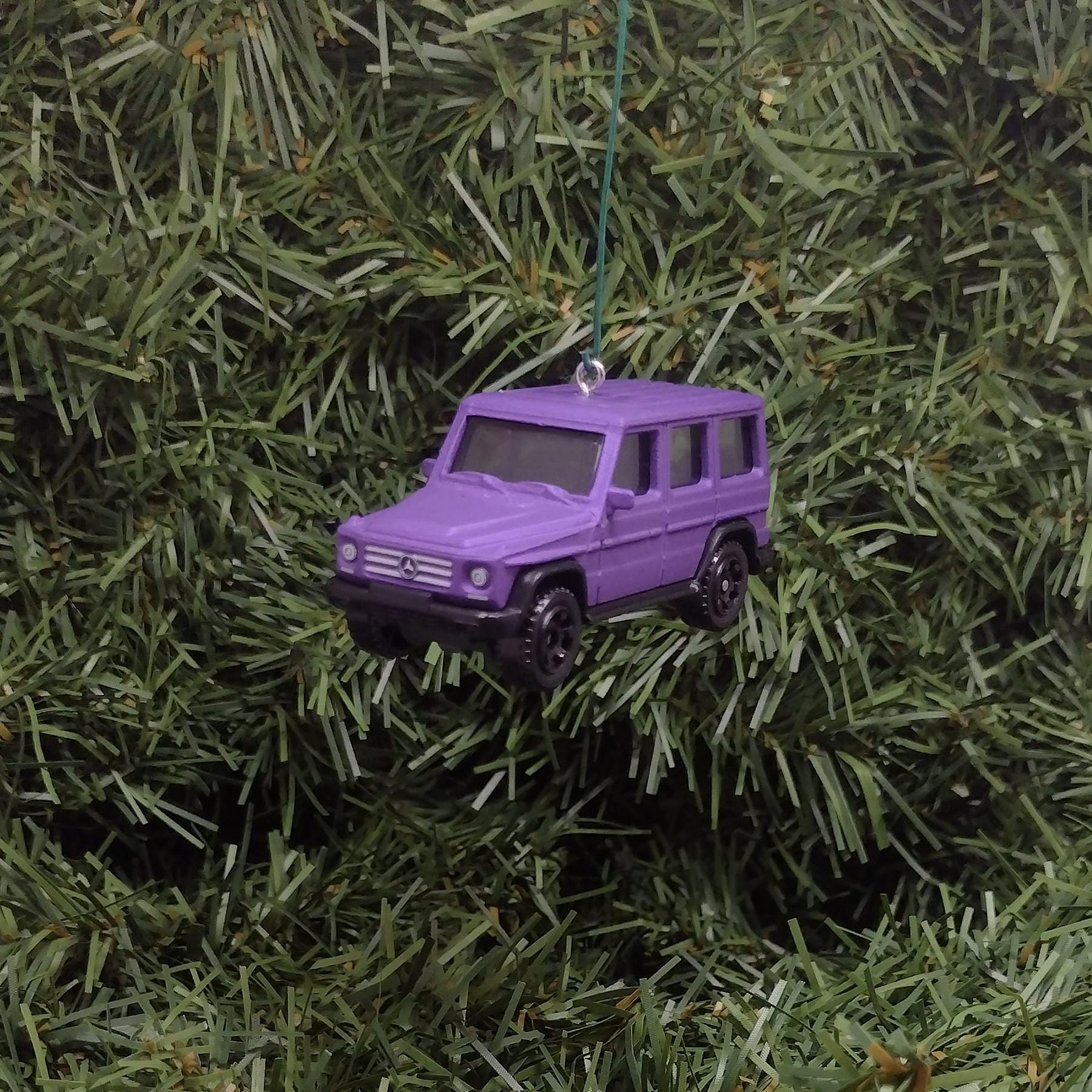 MERCEDES-BENZ 2015 G-Class Christmas Ornament Unique Gift Idea Xmas Tree Decoration Blue Purple