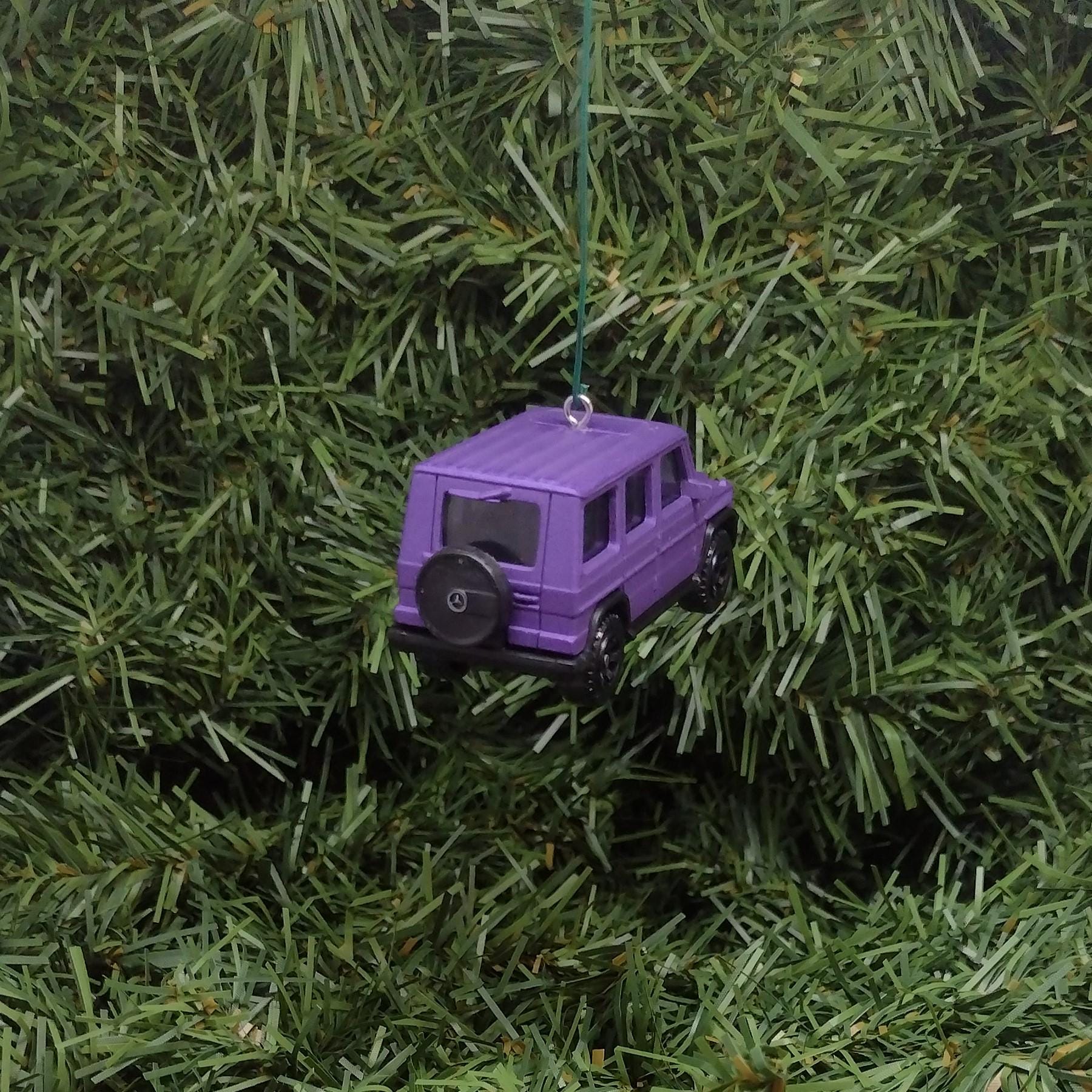 MERCEDES-BENZ 2015 G-Class Christmas Ornament Unique Gift Idea Xmas Tree Decoration Blue Purple