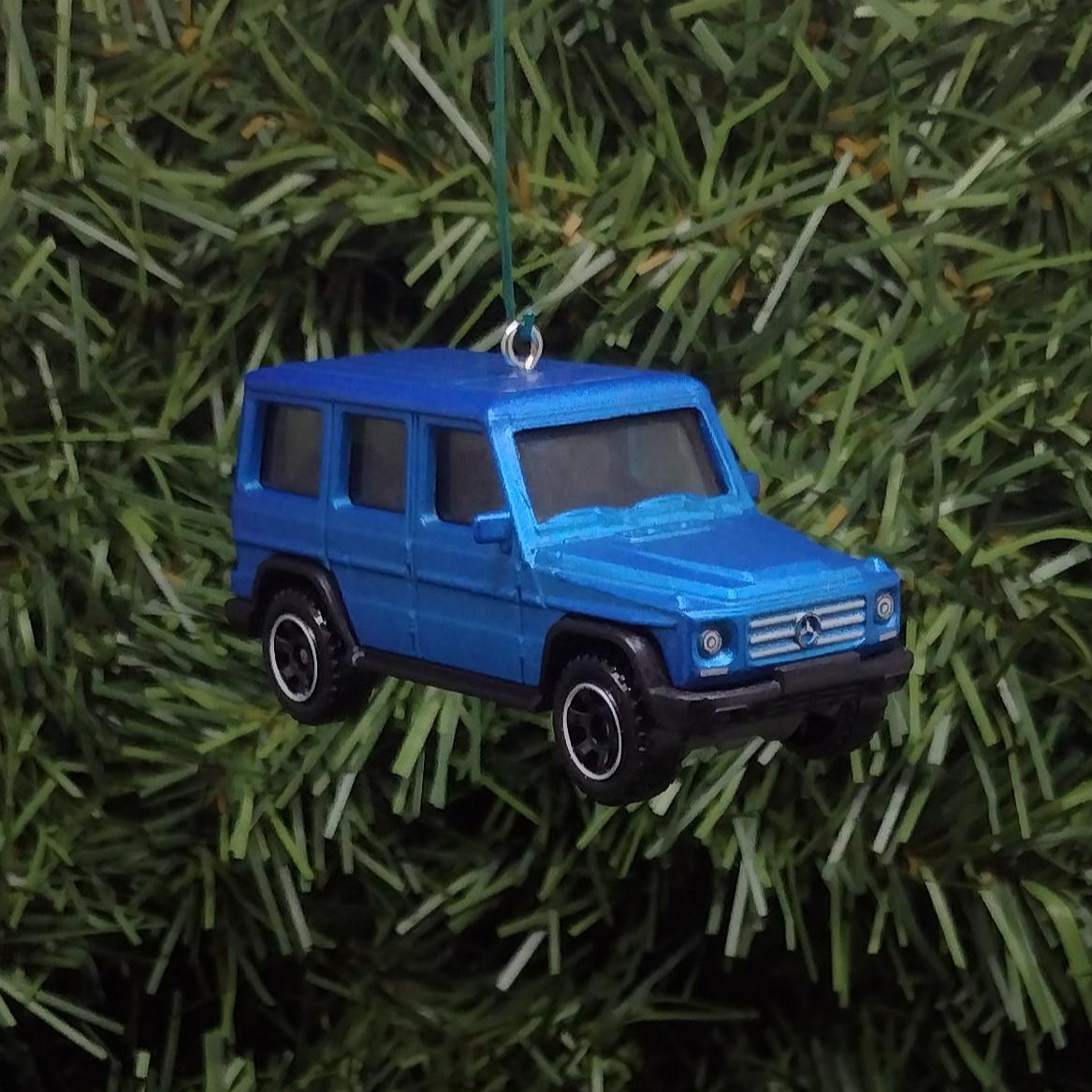 MERCEDES-BENZ 2015 G-Class Christmas Ornament Unique Gift Idea Xmas Tree Decoration Blue Purple