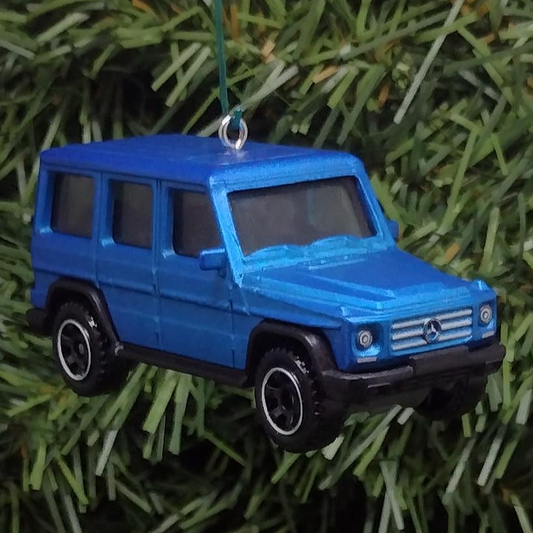 MERCEDES-BENZ 2015 G-Class Christmas Ornament Unique Gift Idea Xmas Tree Decoration Blue Purple