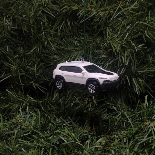 JEEP CHEROKEE Ornament Christmas gift Xmas Tree Decoration 2014 Trailhawk White