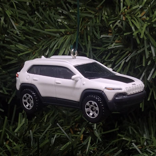 JEEP CHEROKEE Ornament Christmas gift Xmas Tree Decoration 2014 Trailhawk White