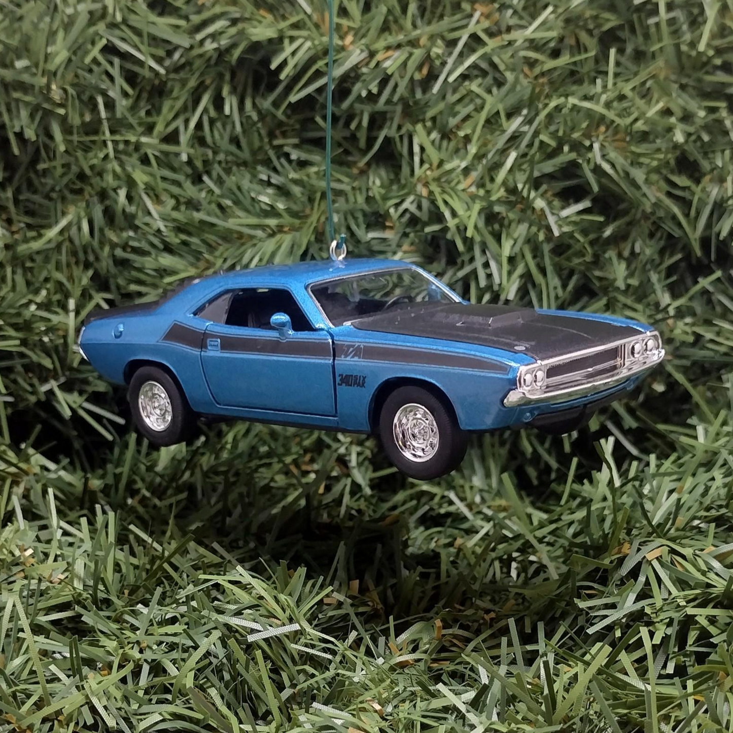 DODGE Challenger Ornament 1970 340 Six Pack Christmas Gift Unique Xmas Tree Decoration Blue