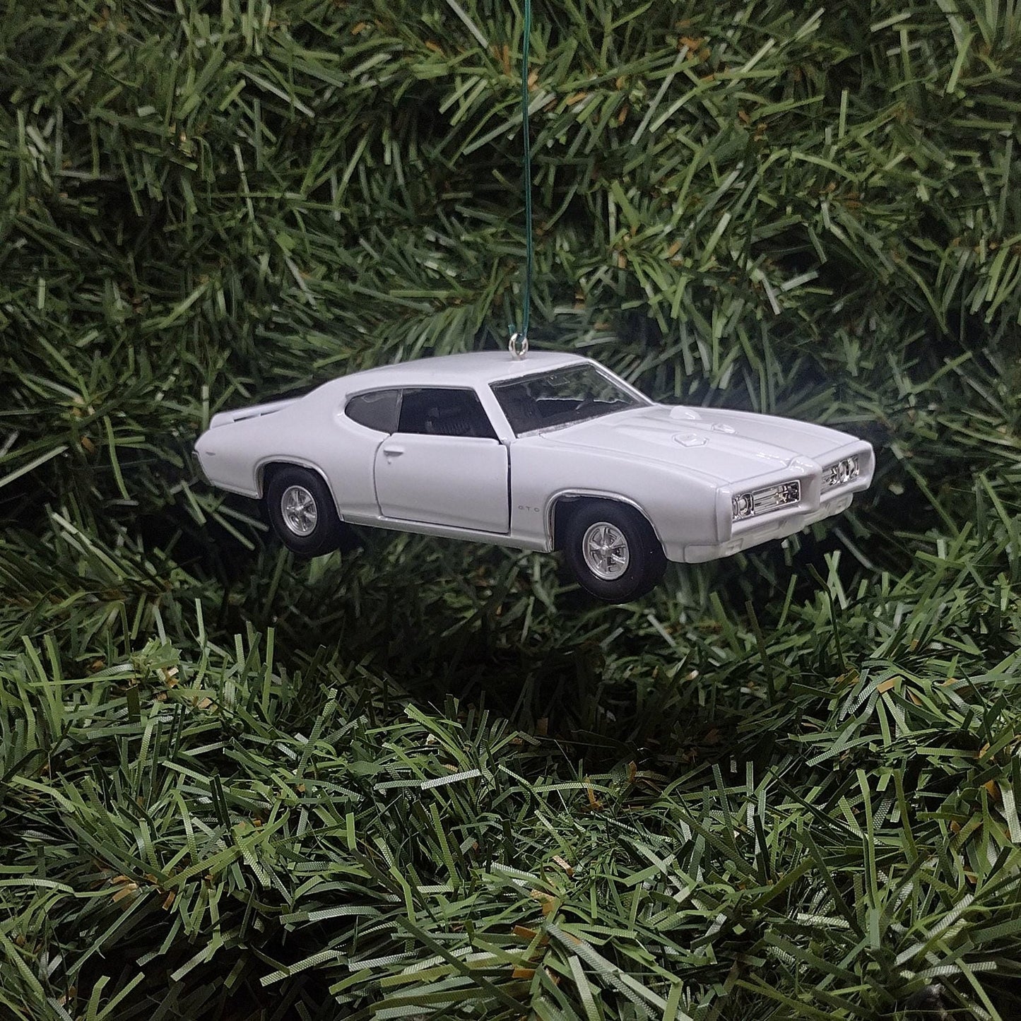 1969 PONTIAC GTO Ornament Christmas Tree Decoration Fun Car Gift Unique Xmas Present White