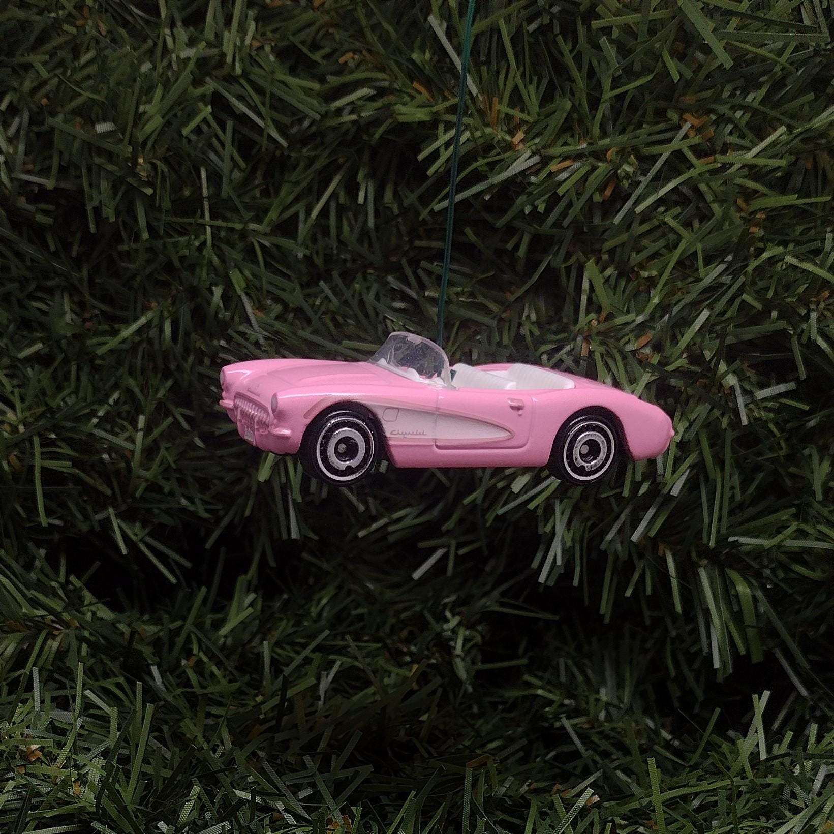 Barbie Corvette Ornament Christmas Gift 2023 Movie Unique Pink Car Xmas Tree Decoration