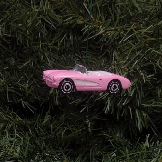 Barbie Corvette Ornament Christmas Gift 2023 Movie Unique Pink Car Xmas Tree Decoration