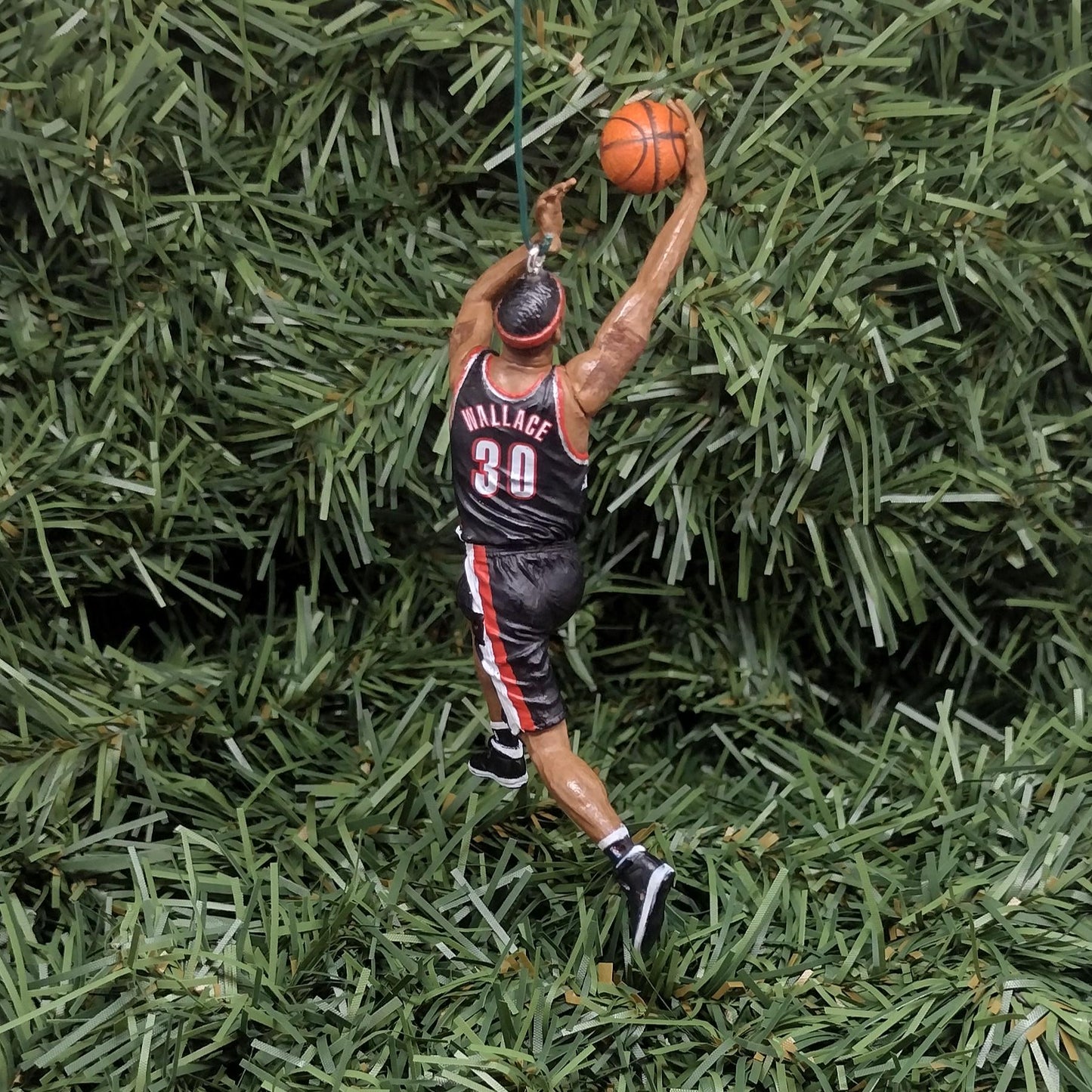 Portland Trail Blazers Ornament Rasheed Wallace Christmas Gift Xmas Tree Decoration NBA Basketball Figure 3 inch