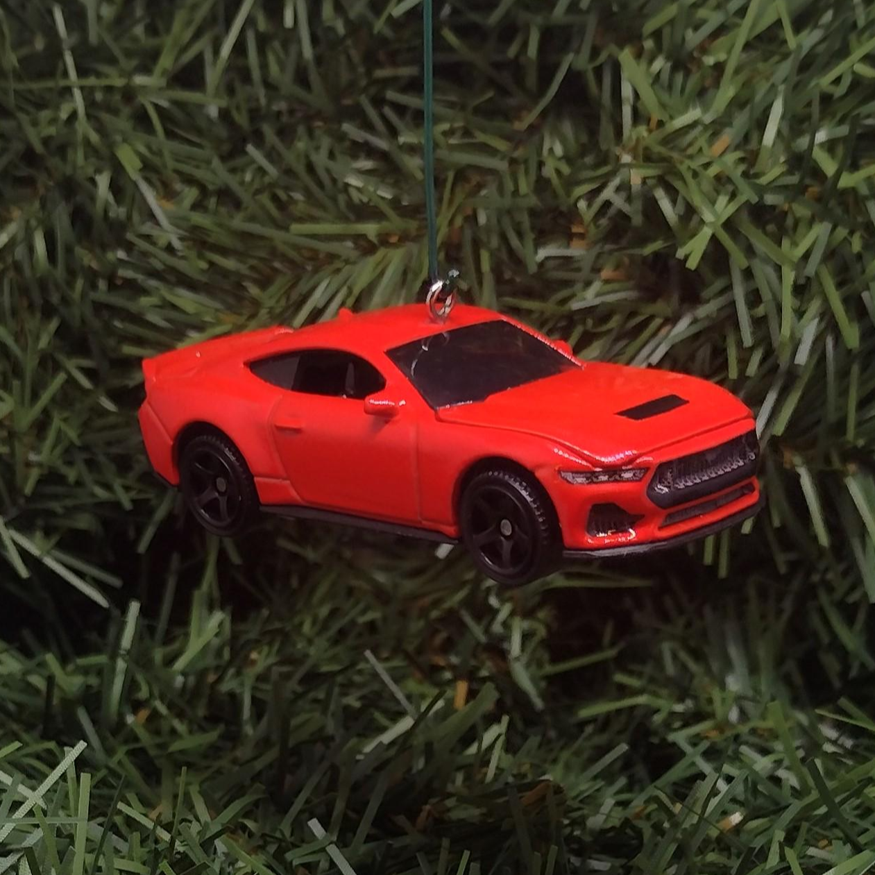 Ford Mustang Ornament 2024 GT Christmas Gift Xmas Tree Decoration Hood Opens