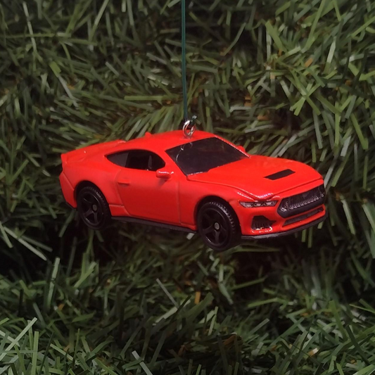 Ford Mustang Ornament 2024 GT Christmas Gift Xmas Tree Decoration Hood Opens