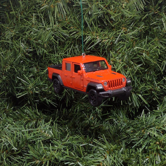 JEEP GLADIATOR Ornament Christmas Gift Xmas Tree Decoration 5 inch Orange 2019-2024