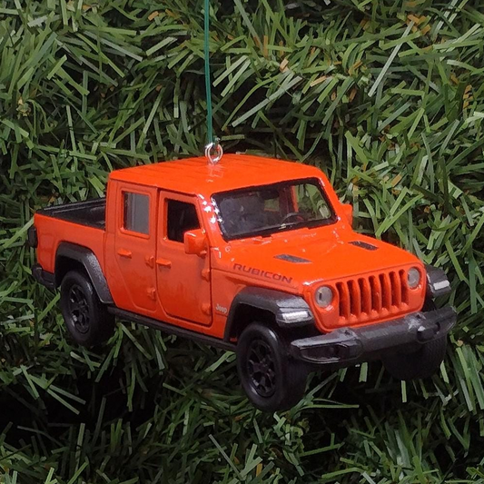JEEP GLADIATOR Ornament Christmas Gift Xmas Tree Decoration 5 inch Orange 2019-2024