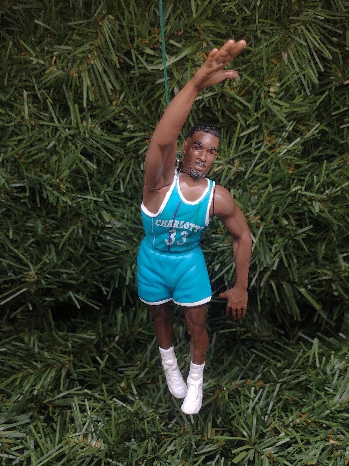 CHARLOTTE HORNETS Christmas ornaments Larry Johnson/Alonzo Mourning/Dell Curry xmas tree decoration unique gift idea