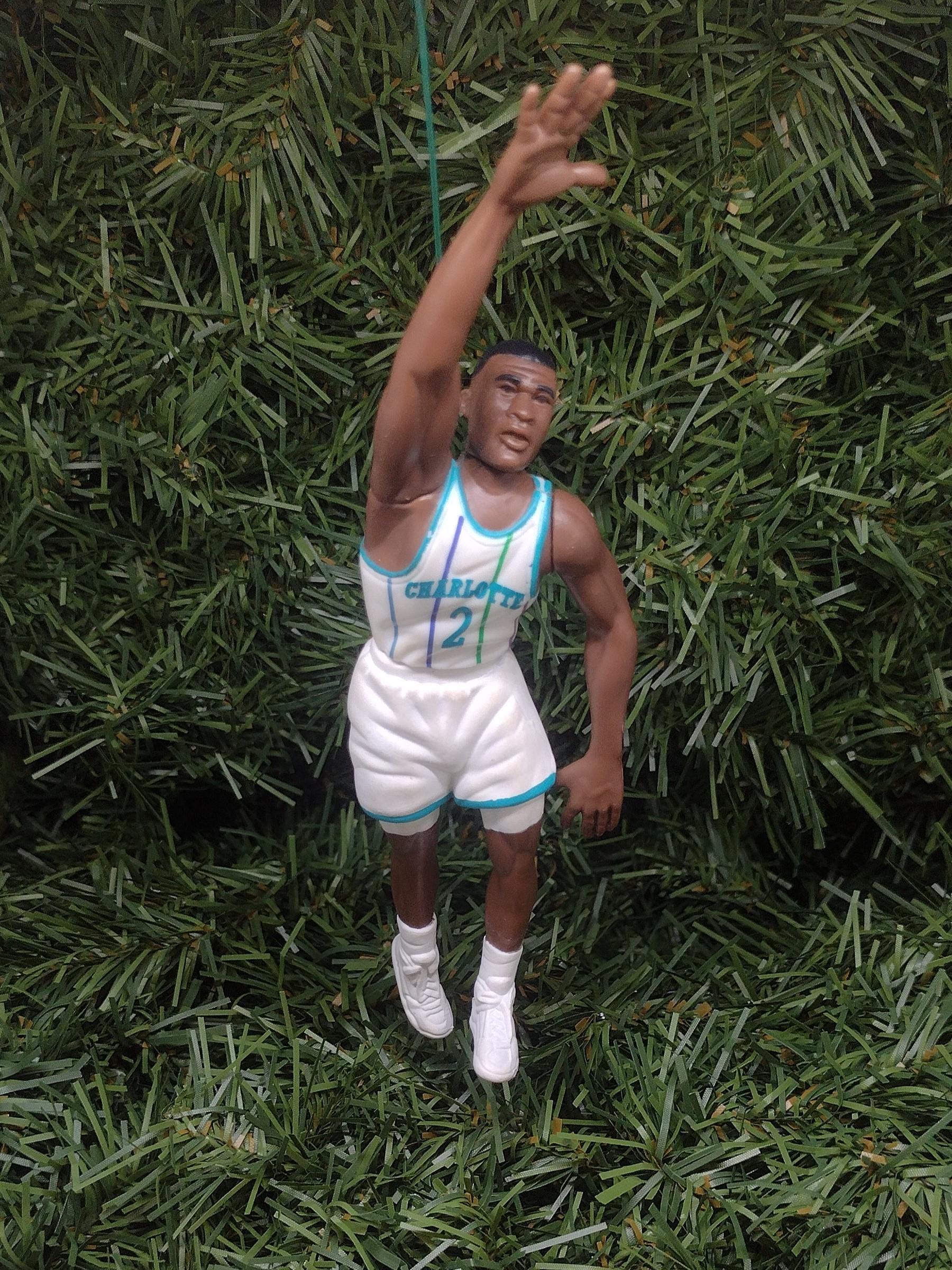 CHARLOTTE HORNETS Christmas ornaments Larry Johnson/Alonzo Mourning/Dell Curry xmas tree decoration unique gift idea