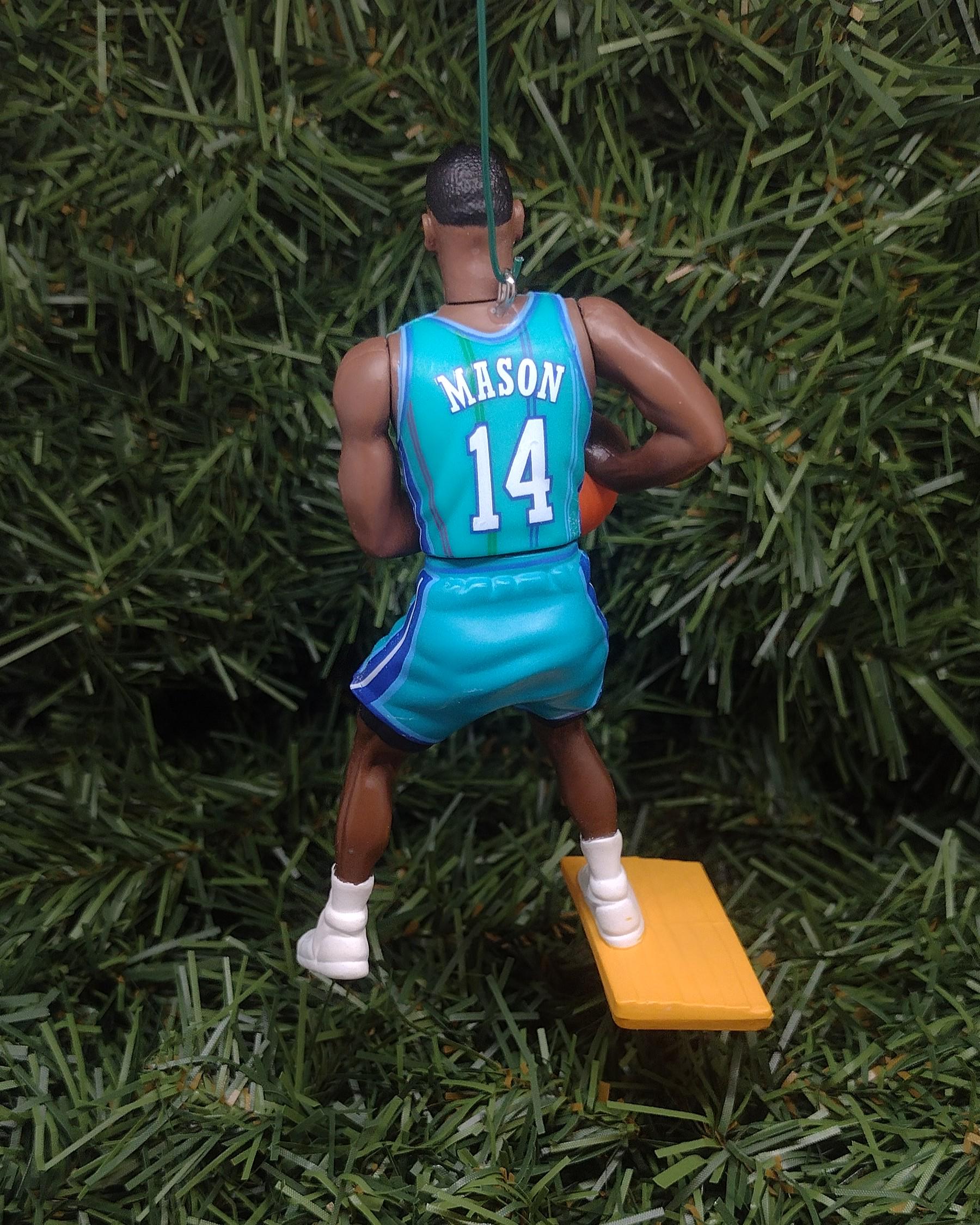 CHARLOTTE HORNETS Christmas Ornaments Larry Johnson Muggsy Bogues Anthony Mason Glen Rice Xmas Tree Gift