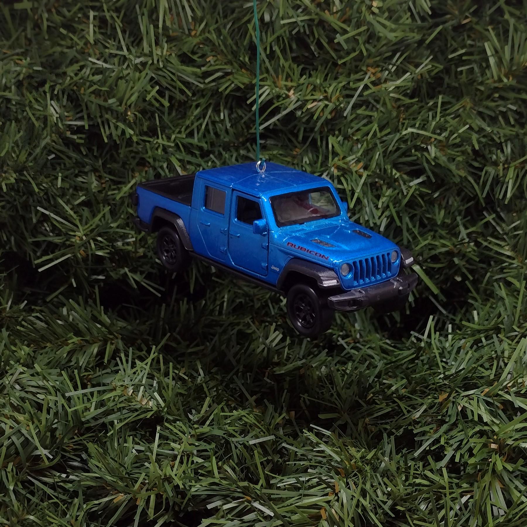 JEEP GLADIATOR Ornament Christmas Gift Xmas Tree Decoration 5 inch Blue 2019-2024