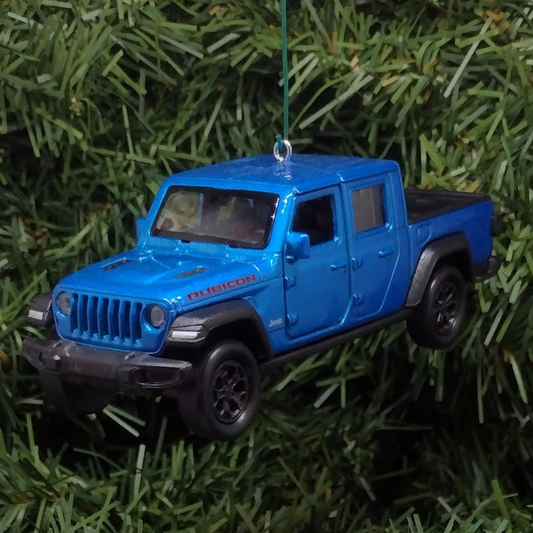 JEEP GLADIATOR Ornament Christmas Gift Xmas Tree Decoration 5 inch Blue 2019-2024