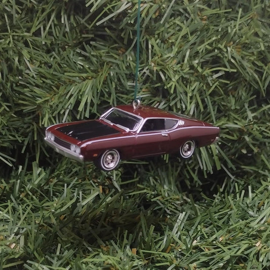 FORD TORINO Ornament 1969 Talladega Christmas Tree Gift Royal Maroon