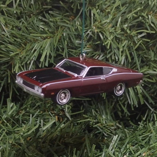 FORD TORINO Ornament 1969 Talladega Christmas Tree Gift Royal Maroon