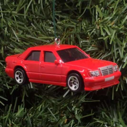 Mercedes-Benz Ornament 500E Christmas Tree Decoration Unique Xmas Gift Idea 1991-1994 Red Green