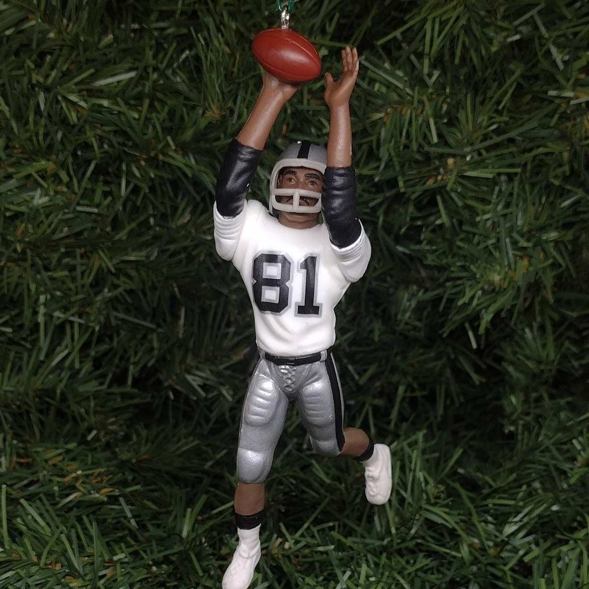 Las Vegas RAIDERS Ornament Tim Brown Christmas Gift NFL Football Figure Los Angeles Oakland