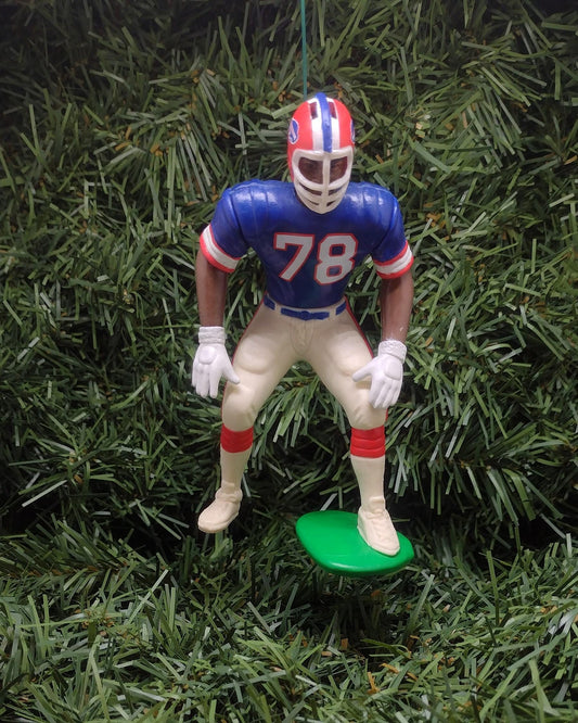Bruce Smith Buffalo Bills Christmas Ornament Unique Gift Idea or Xmas Tree Decoration NFL Football Figure