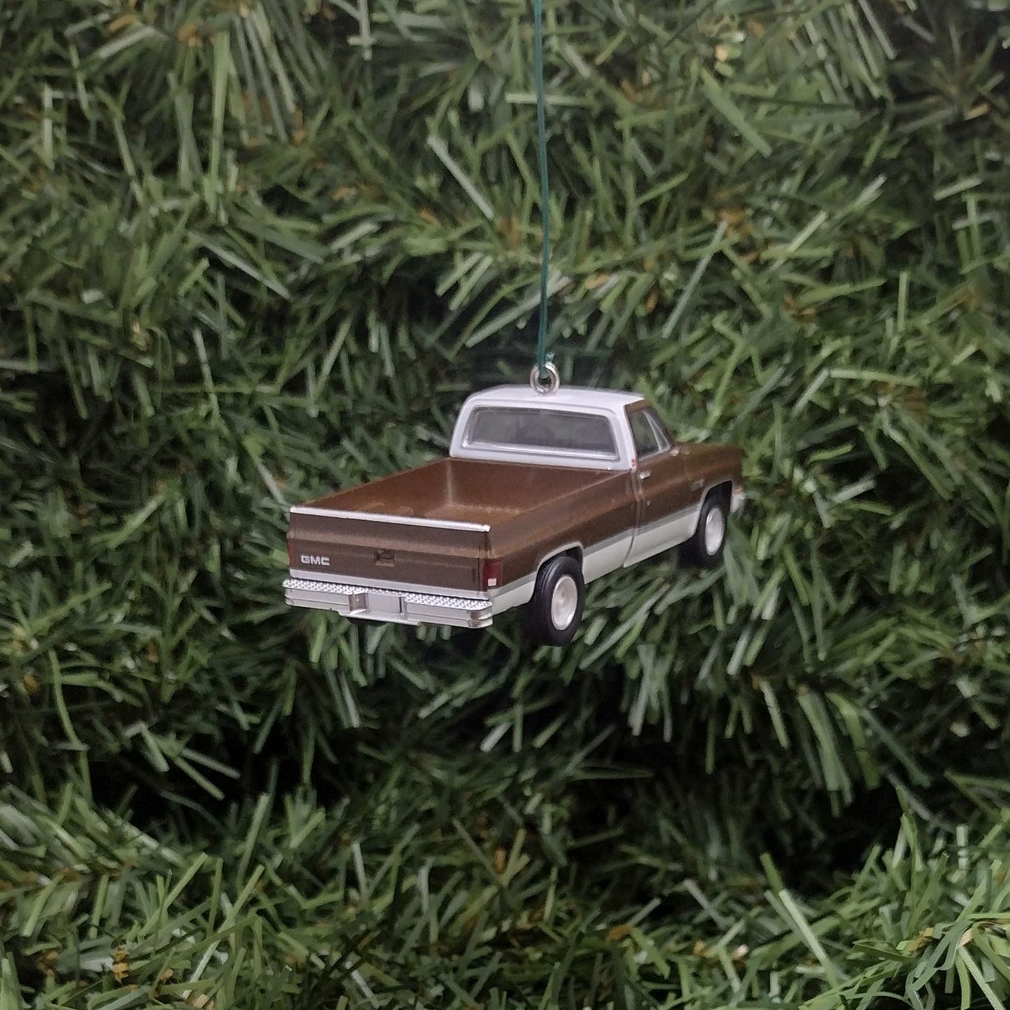 GMC Sierra Ornament 1984 2500 Truck Christmas Gift General Motors Pickup Xmas Decoration Brown/White