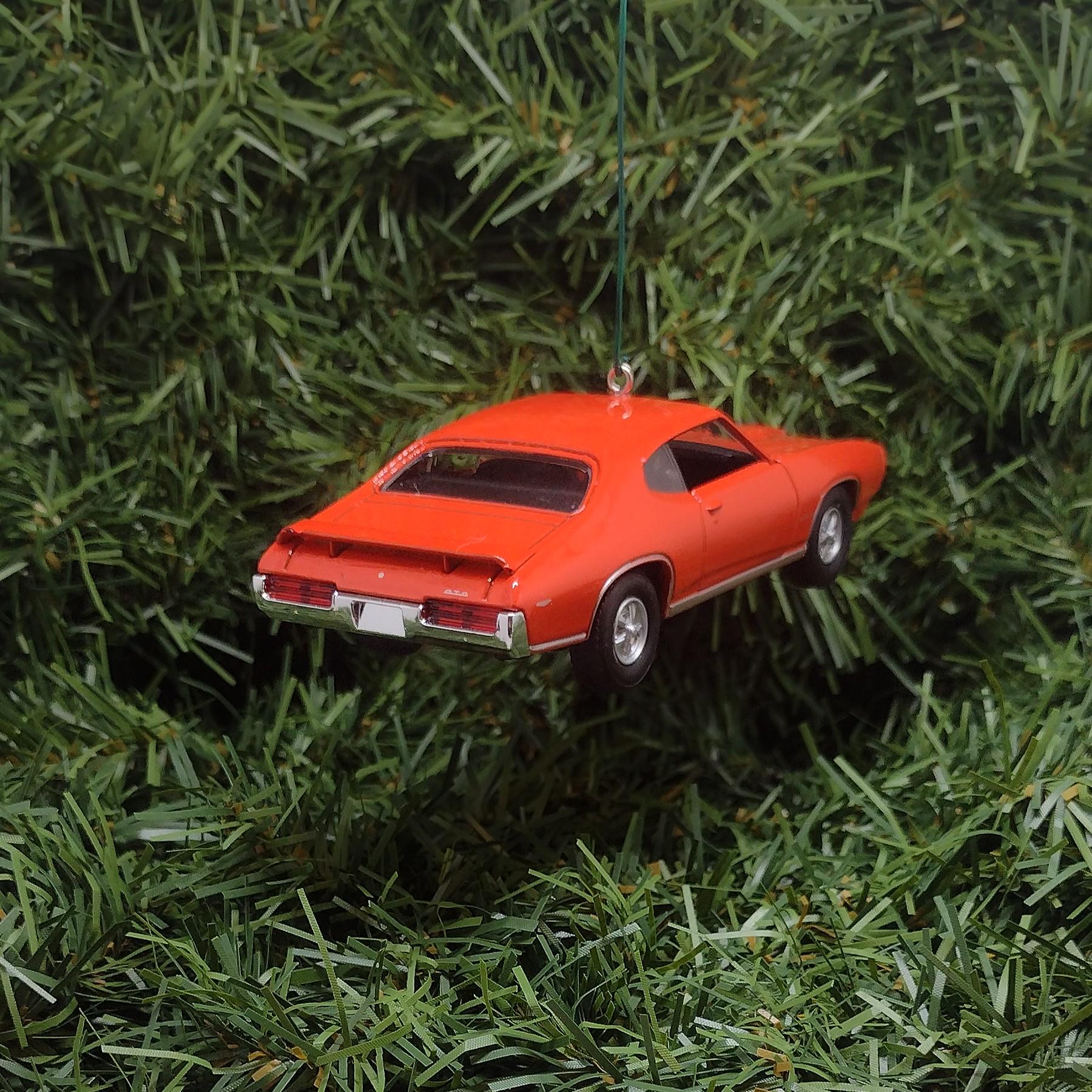 1969 PONTIAC GTO Ornament Christmas Tree Decoration Car Gift Xmas Present Orange
