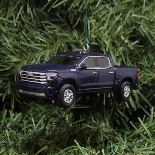 Chevy Silverado Ornament 2022-2024 Christmas Gift Chevrolet Truck 2023 Xmas Tree Decoration Northsky Blue