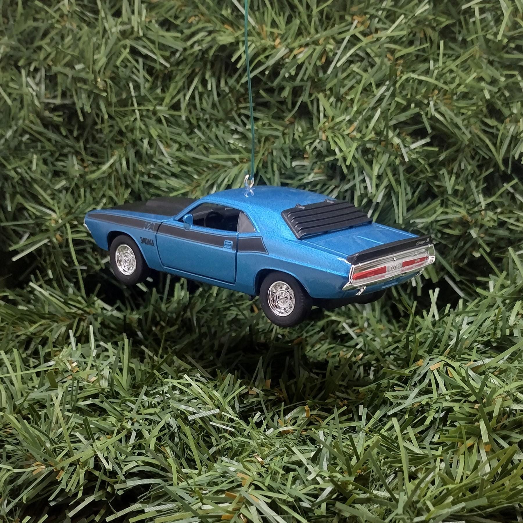 DODGE Challenger Ornament 1970 340 Six Pack Christmas Gift Unique Xmas Tree Decoration Blue