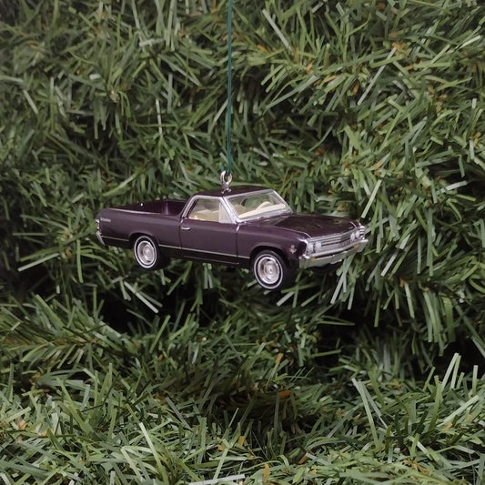 CHEVY 1967 EL CAMINO Ornament Christmas Tree Gift Classic Car Royal Plum