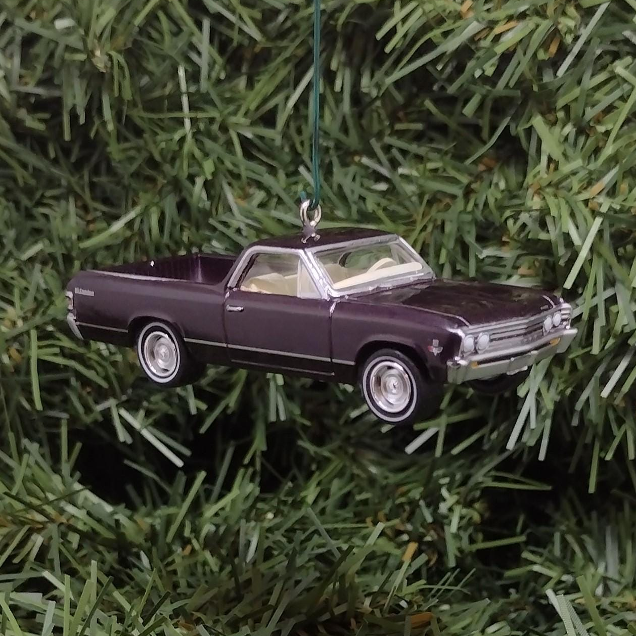 CHEVY 1967 EL CAMINO Ornament Christmas Tree Gift Classic Car Royal Plum