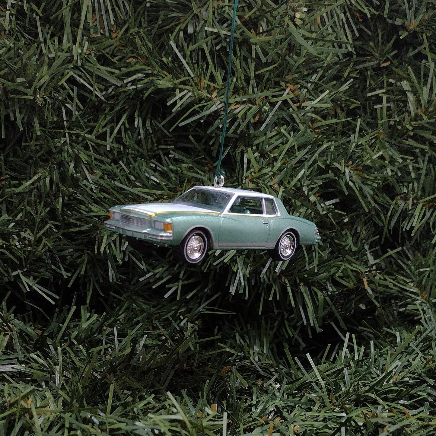 Chevy 1979 MONTE CARLO Ornament Christmas Decoration Chevrolet Unique Xmas Gift Idea Green Nice Detail