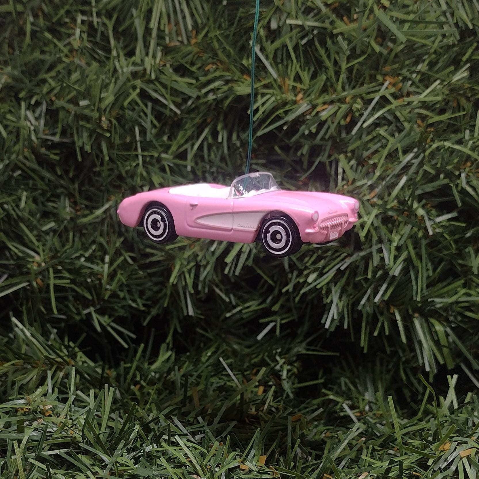Barbie Corvette Ornament Christmas Gift 2023 Movie Unique Pink Car Xmas Tree Decoration