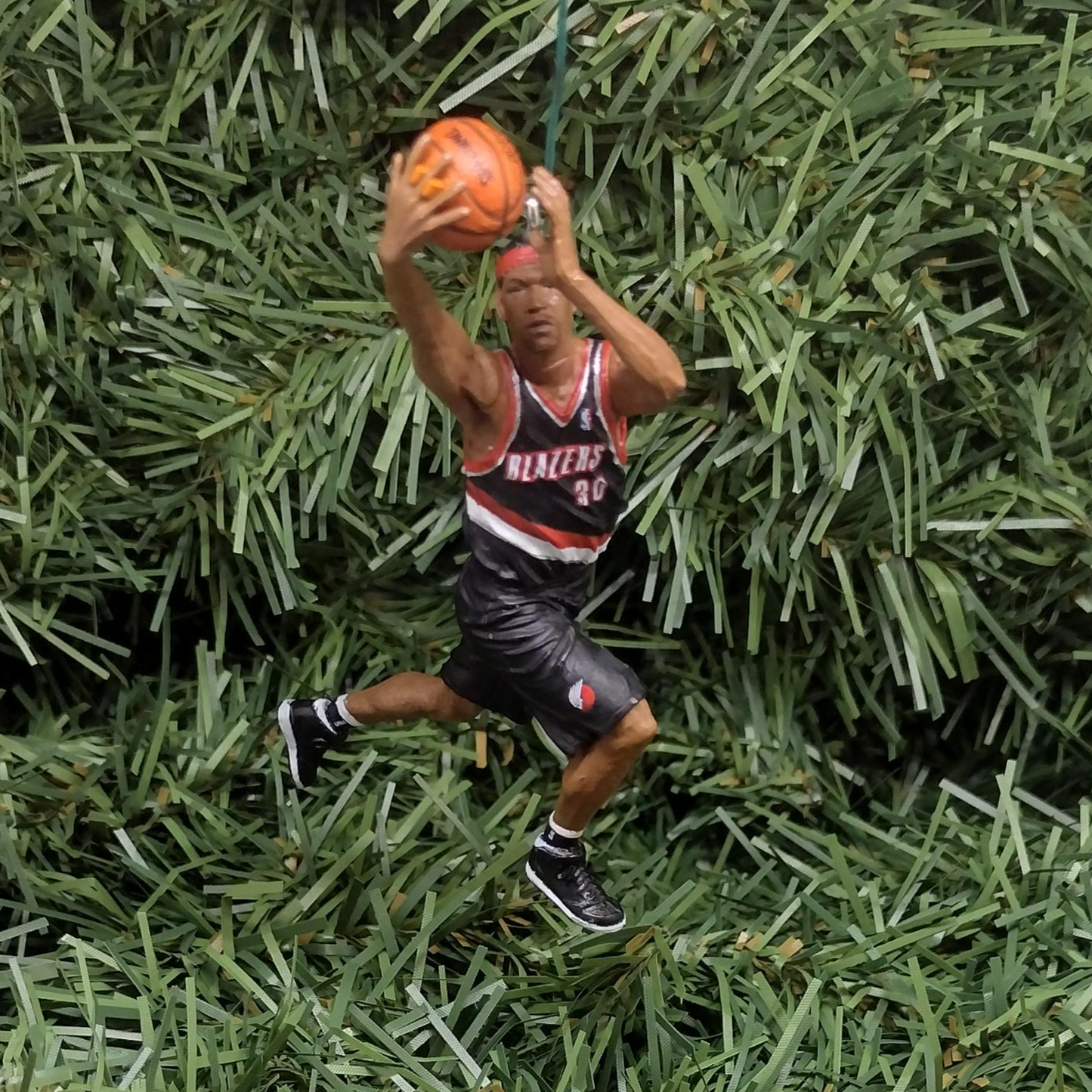 Portland Trail Blazers Ornament Rasheed Wallace Christmas Gift Xmas Tree Decoration NBA Basketball Figure 3 inch