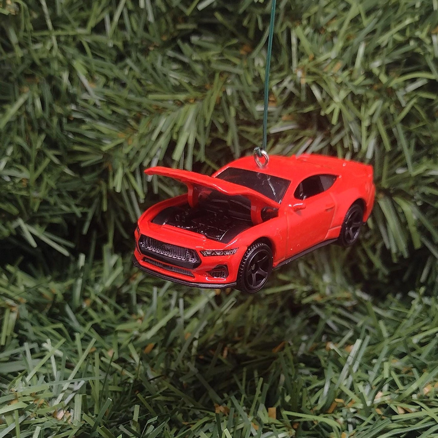 Ford Mustang Ornament 2024 GT Christmas Gift Xmas Tree Decoration Hood Opens