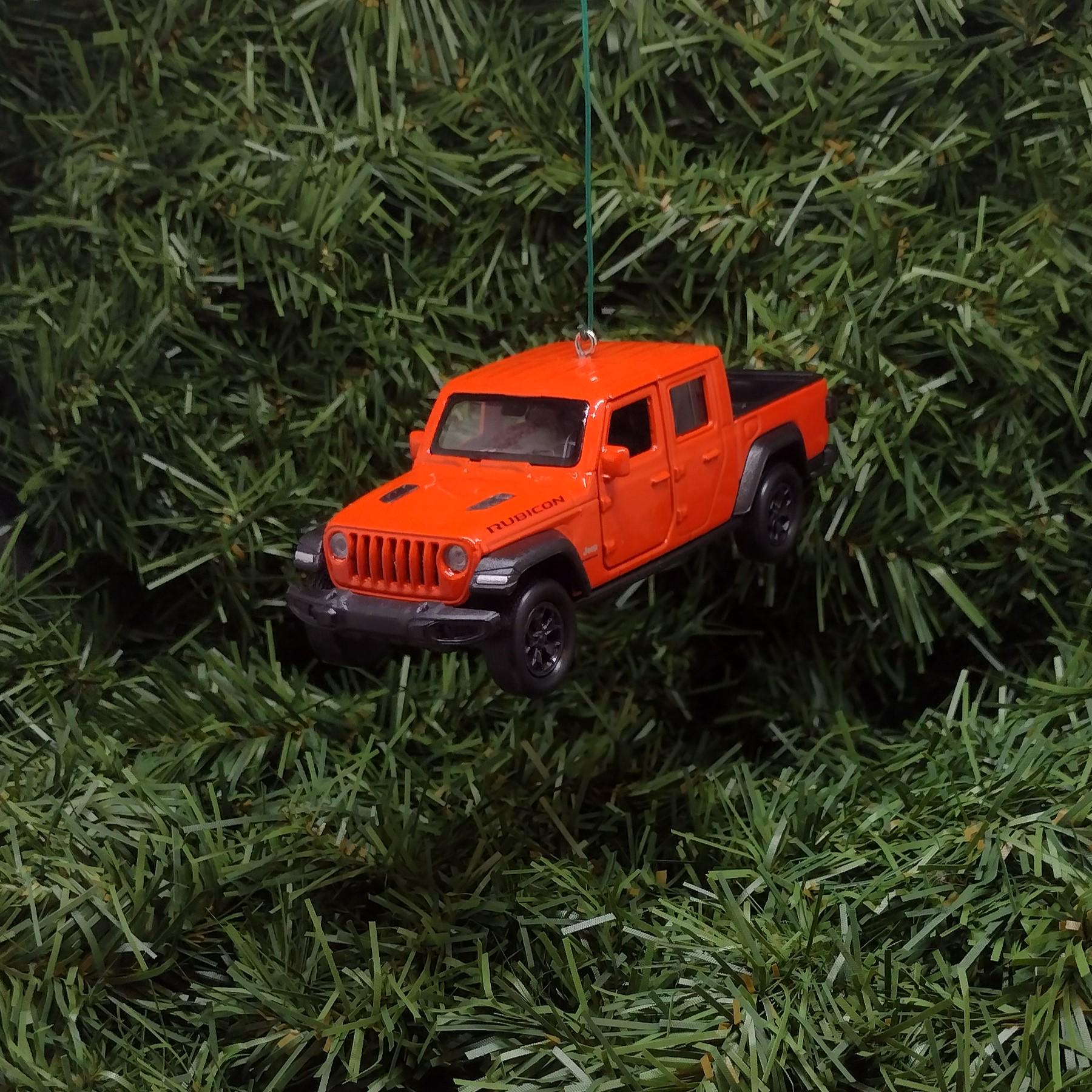 JEEP GLADIATOR Ornament Christmas Gift Xmas Tree Decoration 5 inch Orange 2019-2024
