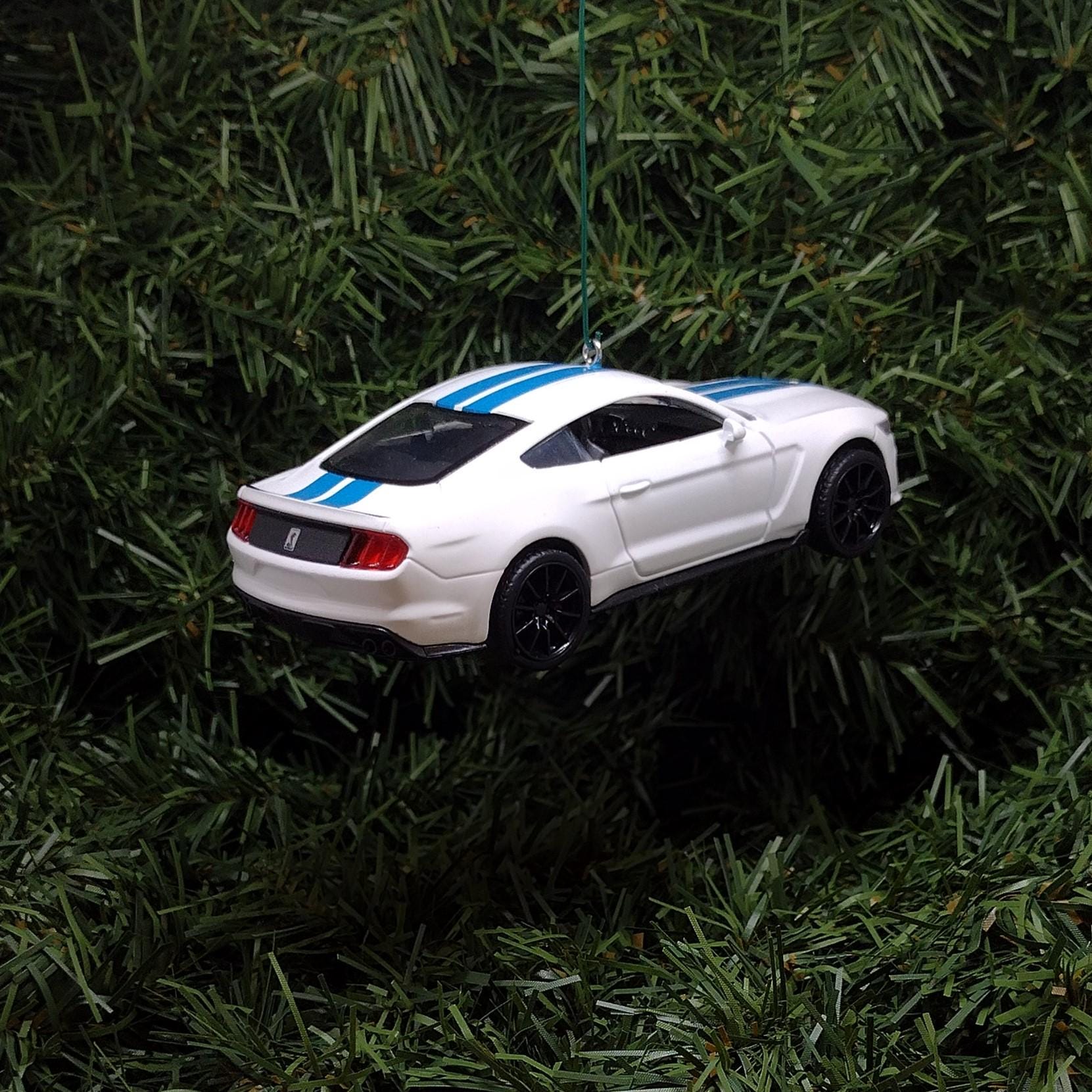 FORD MUSTANG Ornament Shelby GT350 Christmas Decoration Gift White 5 inch