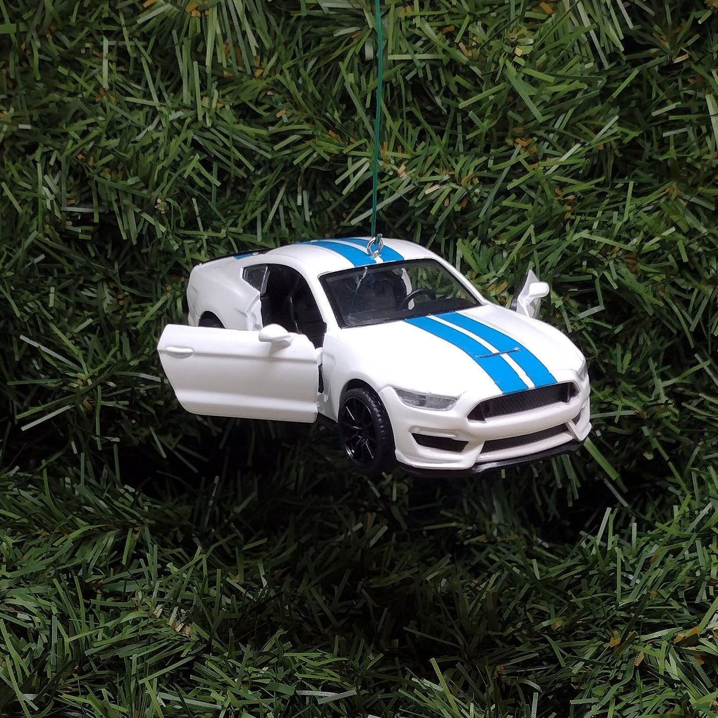 FORD MUSTANG Ornament Shelby GT350 Christmas Decoration Gift White 5 inch