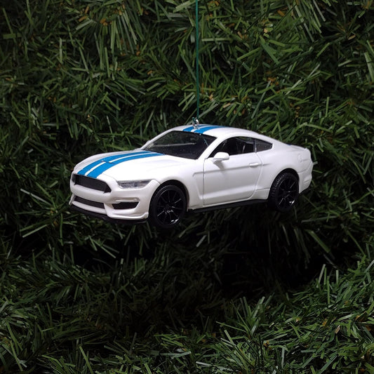 FORD MUSTANG Ornament Shelby GT350 Christmas Decoration Gift White 5 inch