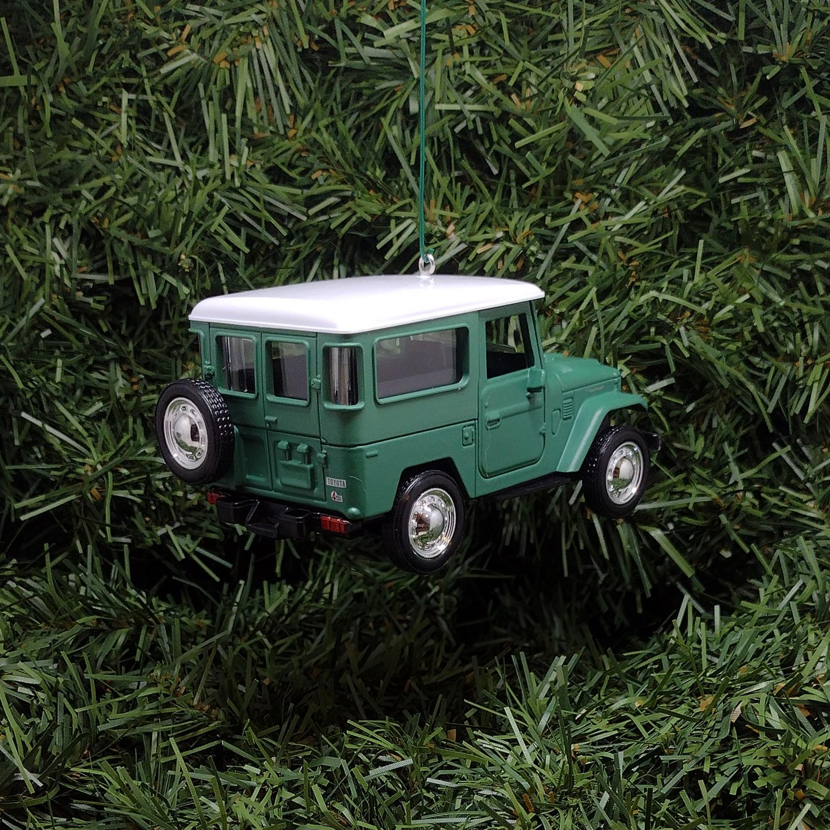 TOYOTA Land Cruiser Ornament 1960 J40 FJ40 Christmas Decoration Unique Gift 4.5 Inch Green