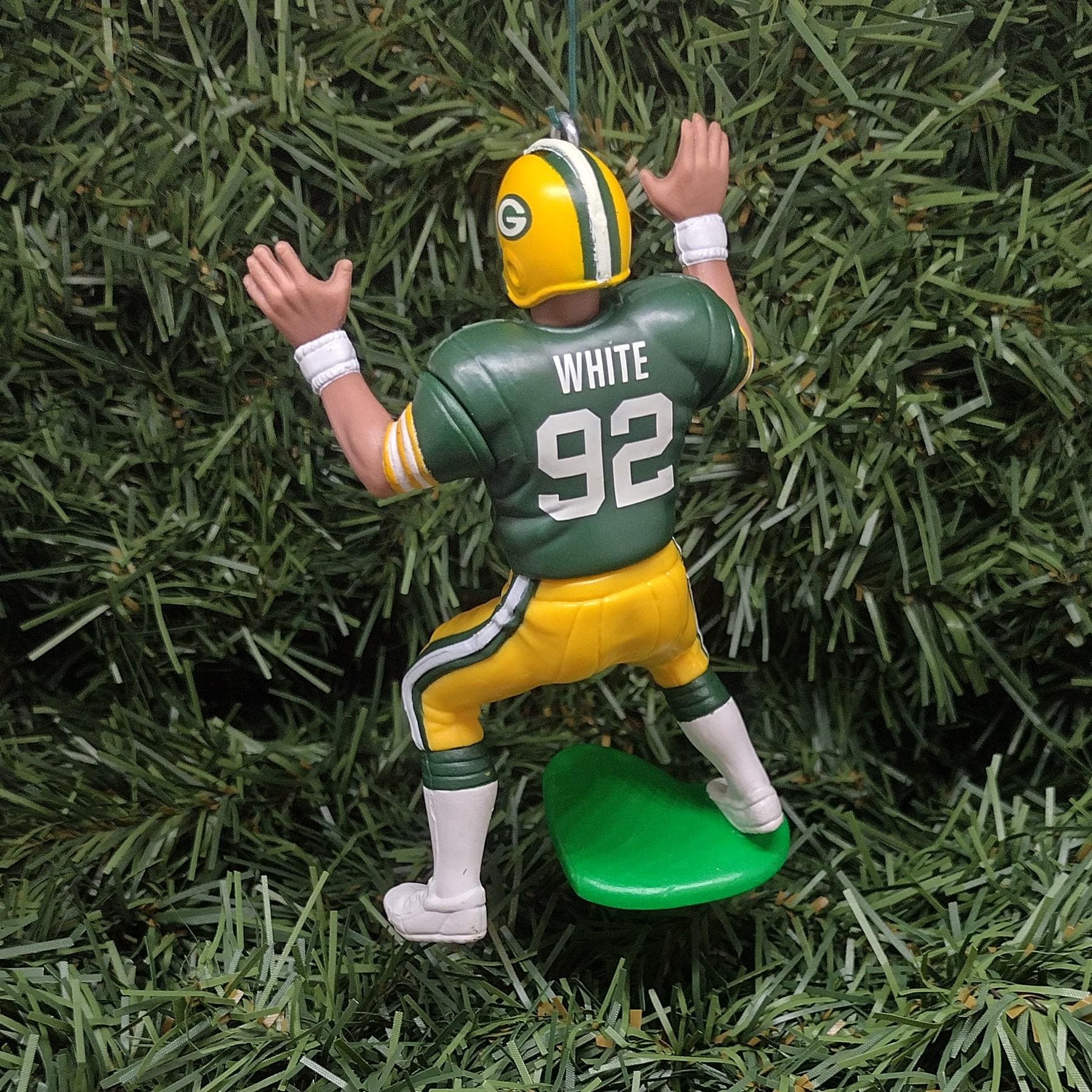 Reggie White Green Bay Packers Ornament Christmas Gift Idea Unique Xmas Tree Decoration NFL Football Figure
