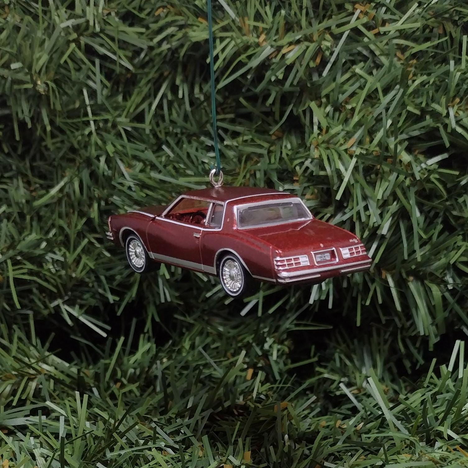 Chevy 1979 MONTE CARLO Ornament Christmas Decoration Chevrolet Unique Xmas Gift Idea Carmine/Dark Carmine