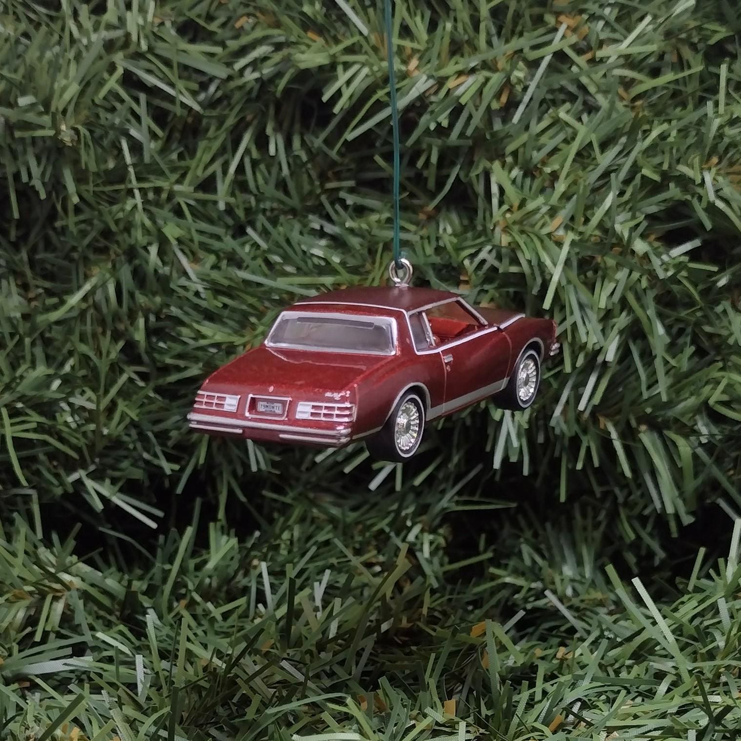 Chevy 1979 MONTE CARLO Ornament Christmas Decoration Chevrolet Unique Xmas Gift Idea Carmine/Dark Carmine