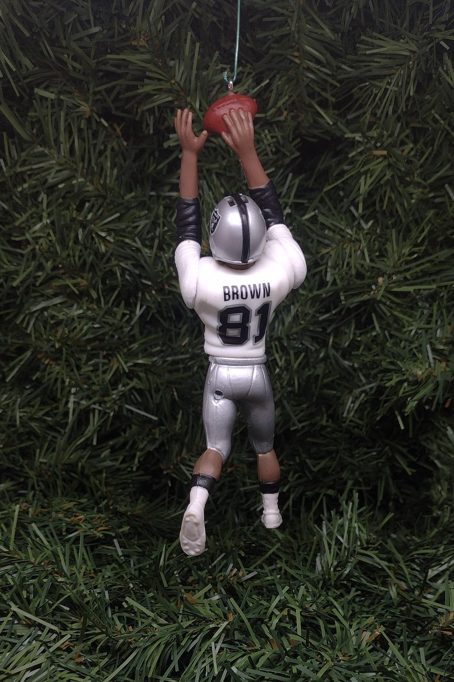 Tim Brown OAKLAND/ Los Angeles RAIDERS Christmas tree ornament xmas NFL football figure unique gift idea