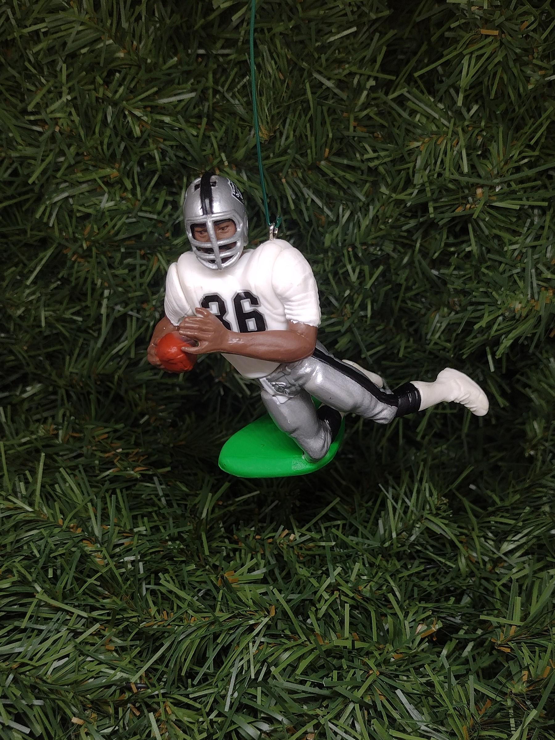 OAKLAND RAIDERS ornaments Christmas tree decoration Napoleon Kaufman/Terry McDaniel/Jeff George/Rocket Ismail Los Angeles Las Vegas