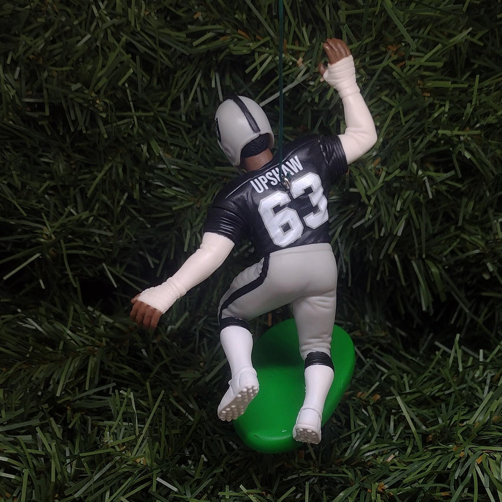 Gene Upshaw OAKLAND/ Los Angeles RAIDERS ornament Christmas tree decoration NFL football unique Xmas gift idea Las Vegas