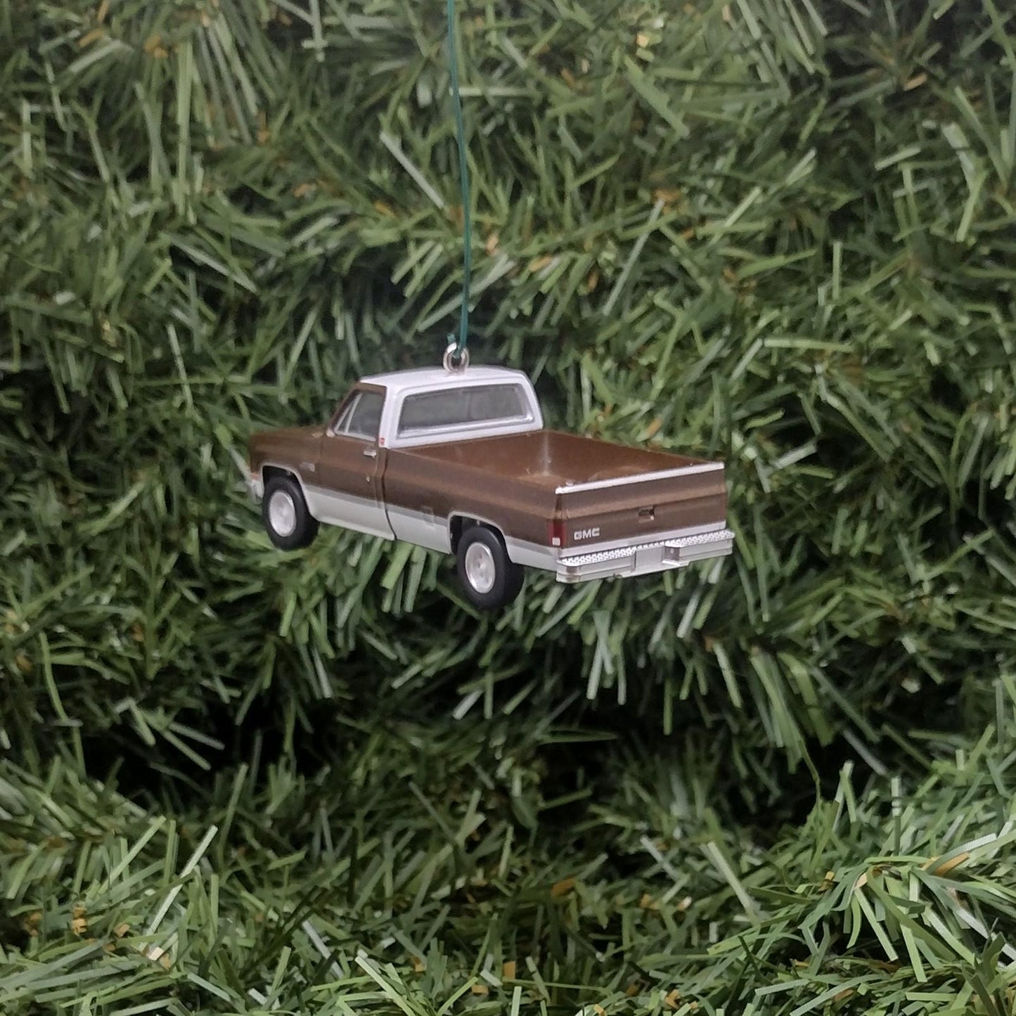 GMC Sierra Ornament 1984 2500 Truck Christmas Gift General Motors Pickup Xmas Decoration Brown/White
